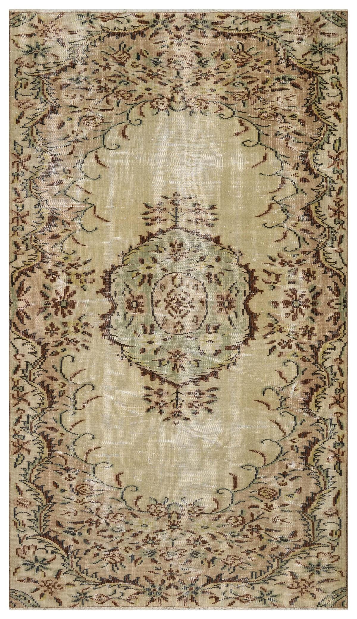 Authentic Hand-Woven Distressed Rug — detail view 2, handmade vintage rug