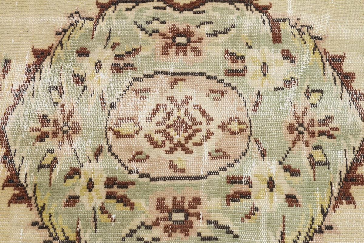 Authentic Hand-Woven Distressed Rug — detail view 5, handmade vintage rug