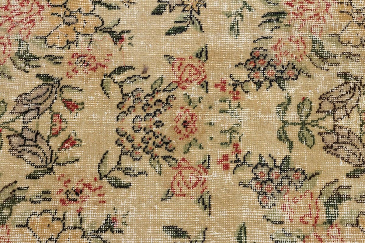 100% Wool Distressed Rug — detail view 5, handmade vintage rug