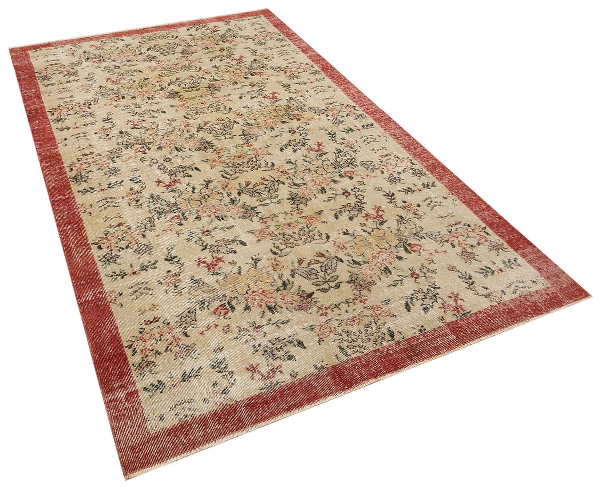 100% Wool Distressed Rug, vintage rug, Handmade, hand-knotted wool & silk, size 158 × 273 cm, from Gaziantep