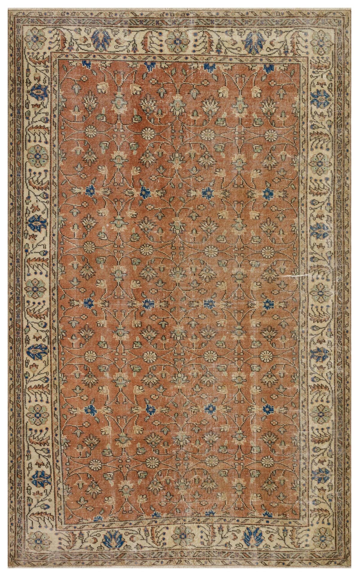 Distressed Hand-Woven Vintage Rug — detail view 2, handmade vintage rug