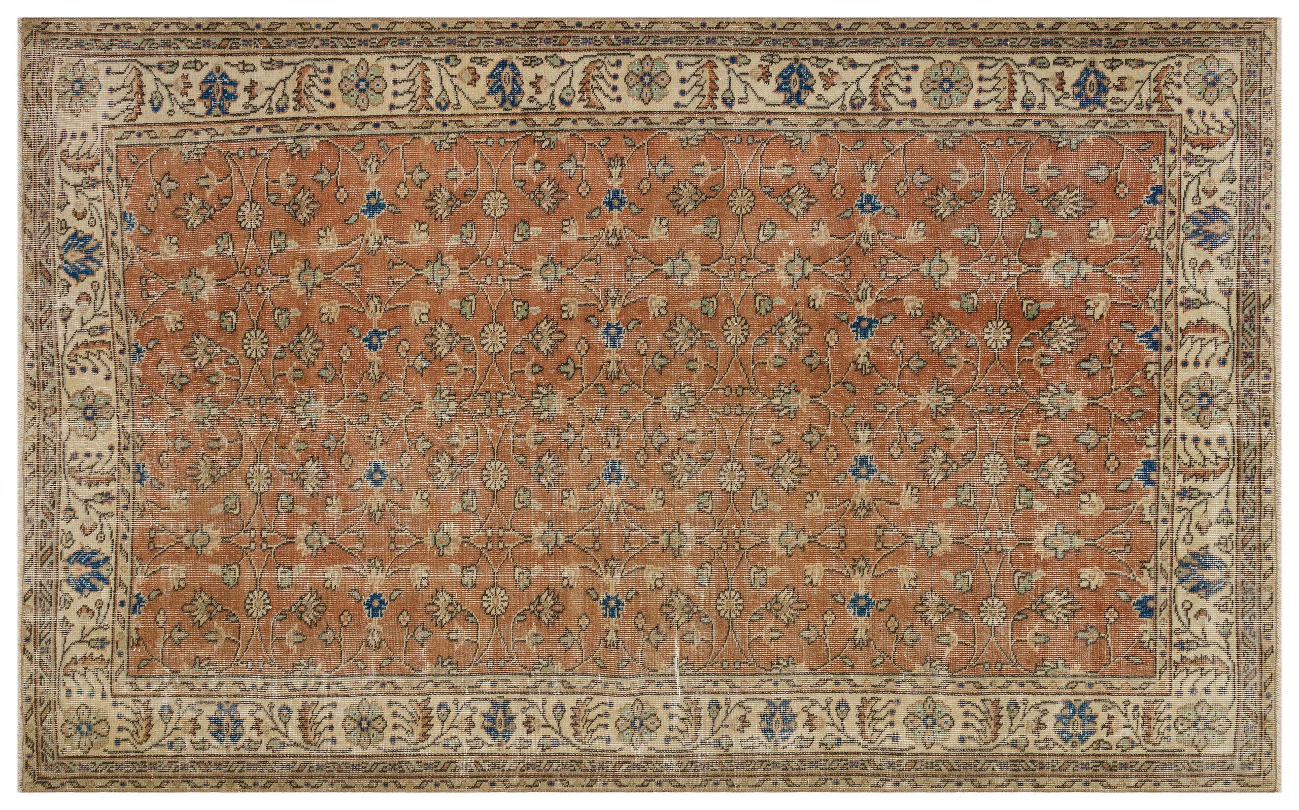 Distressed Hand-Woven Vintage Rug — detail view 3, handmade vintage rug