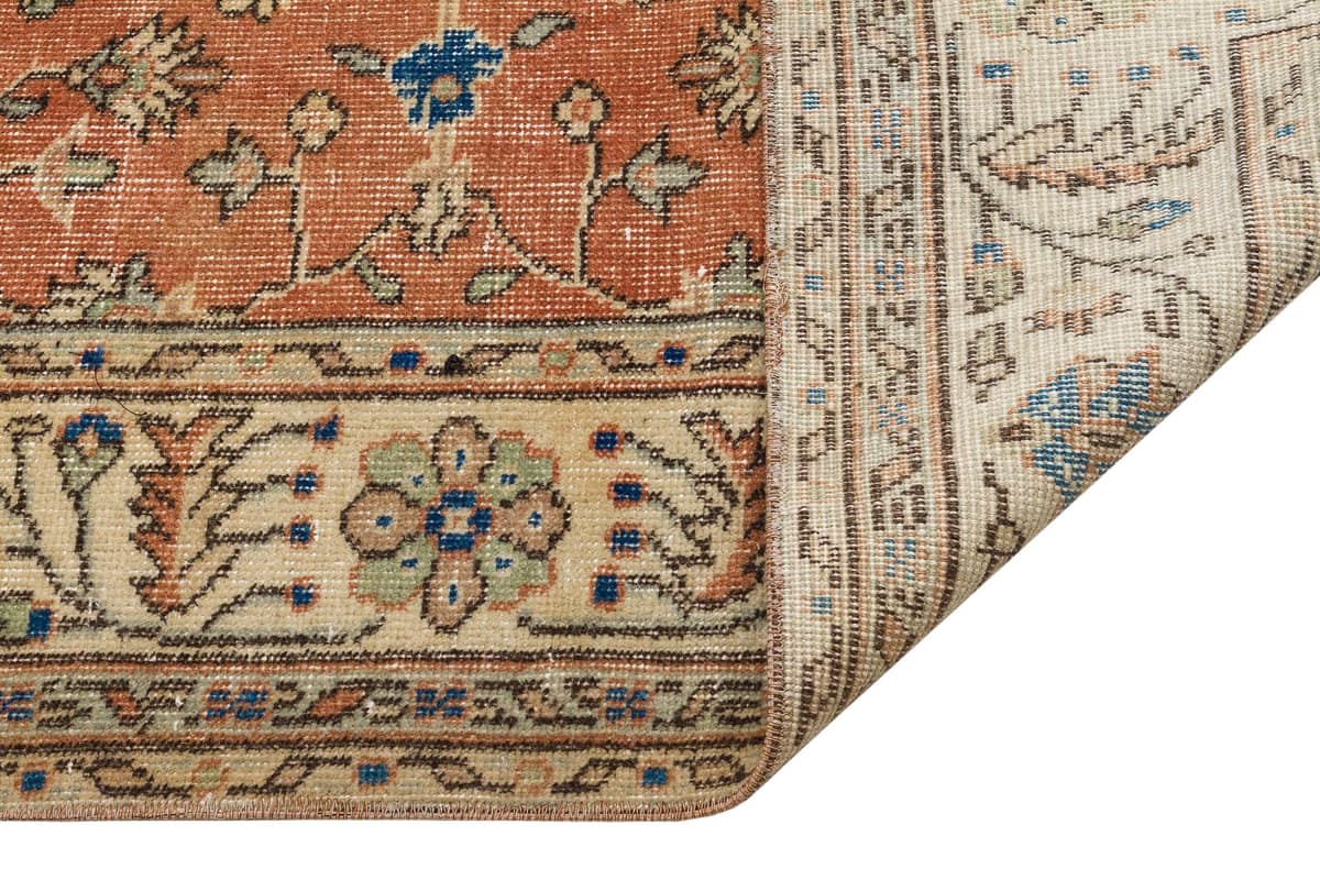 Distressed Hand-Woven Vintage Rug — detail view 4, handmade vintage rug