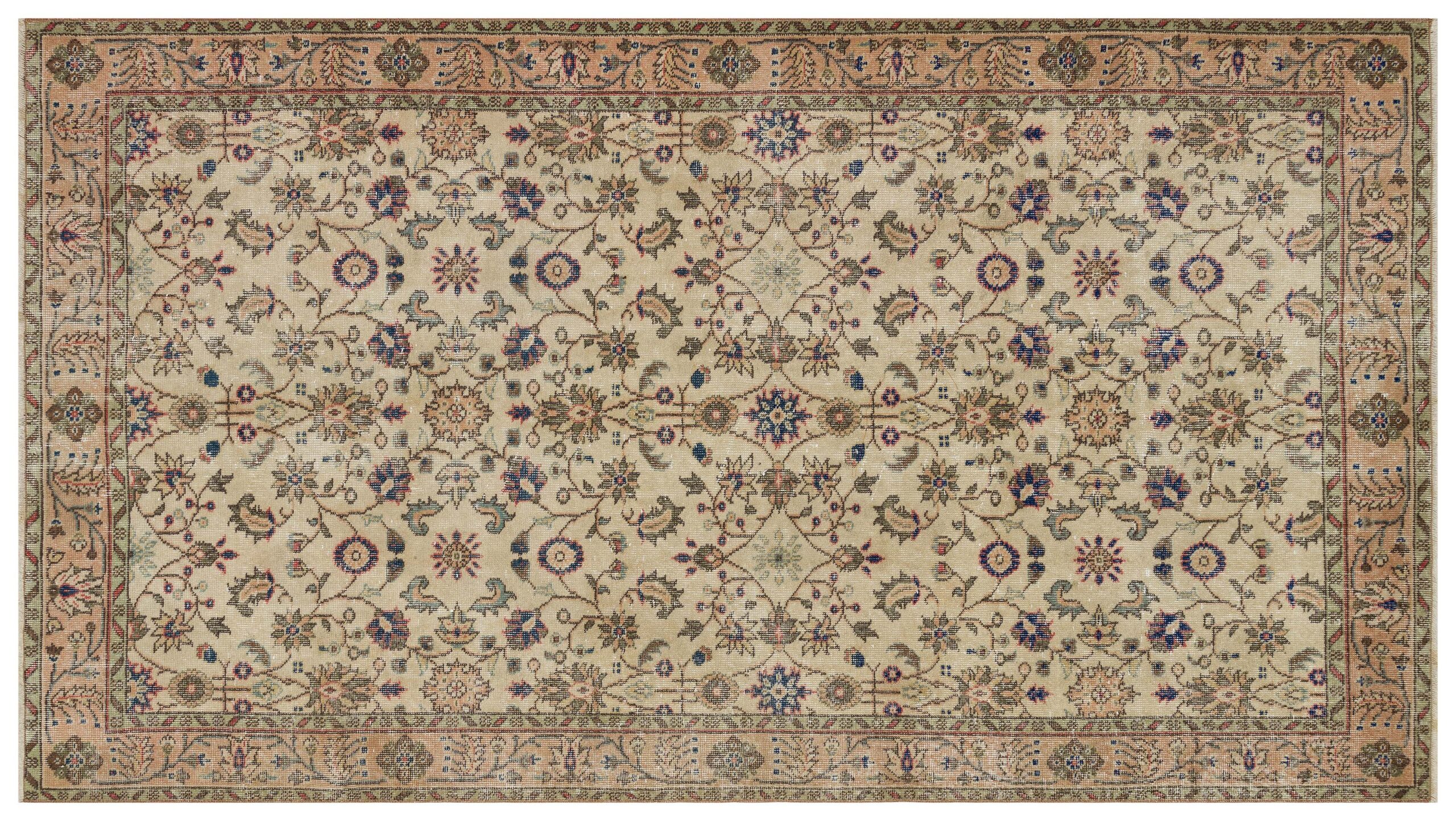 Vintage Distressed Hand-Woven Rug — detail view 5, handmade vintage rug