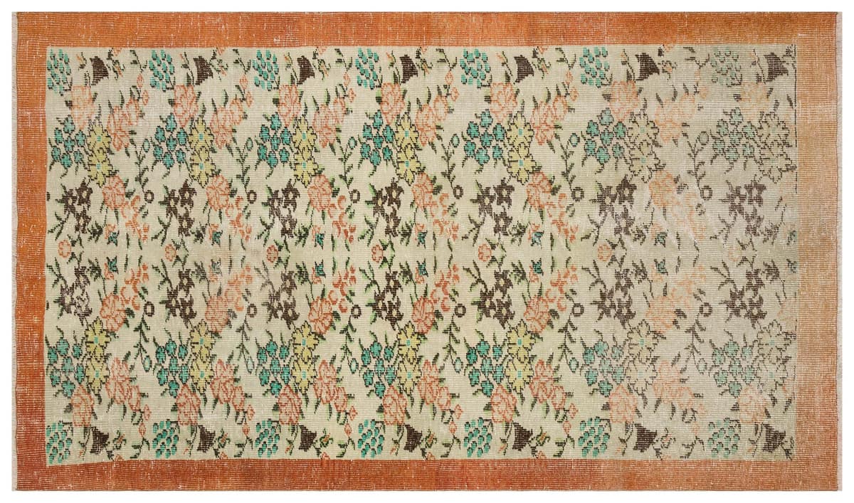 Authentic Hand-Woven Distressed Rug — detail view 3, handmade vintage rug