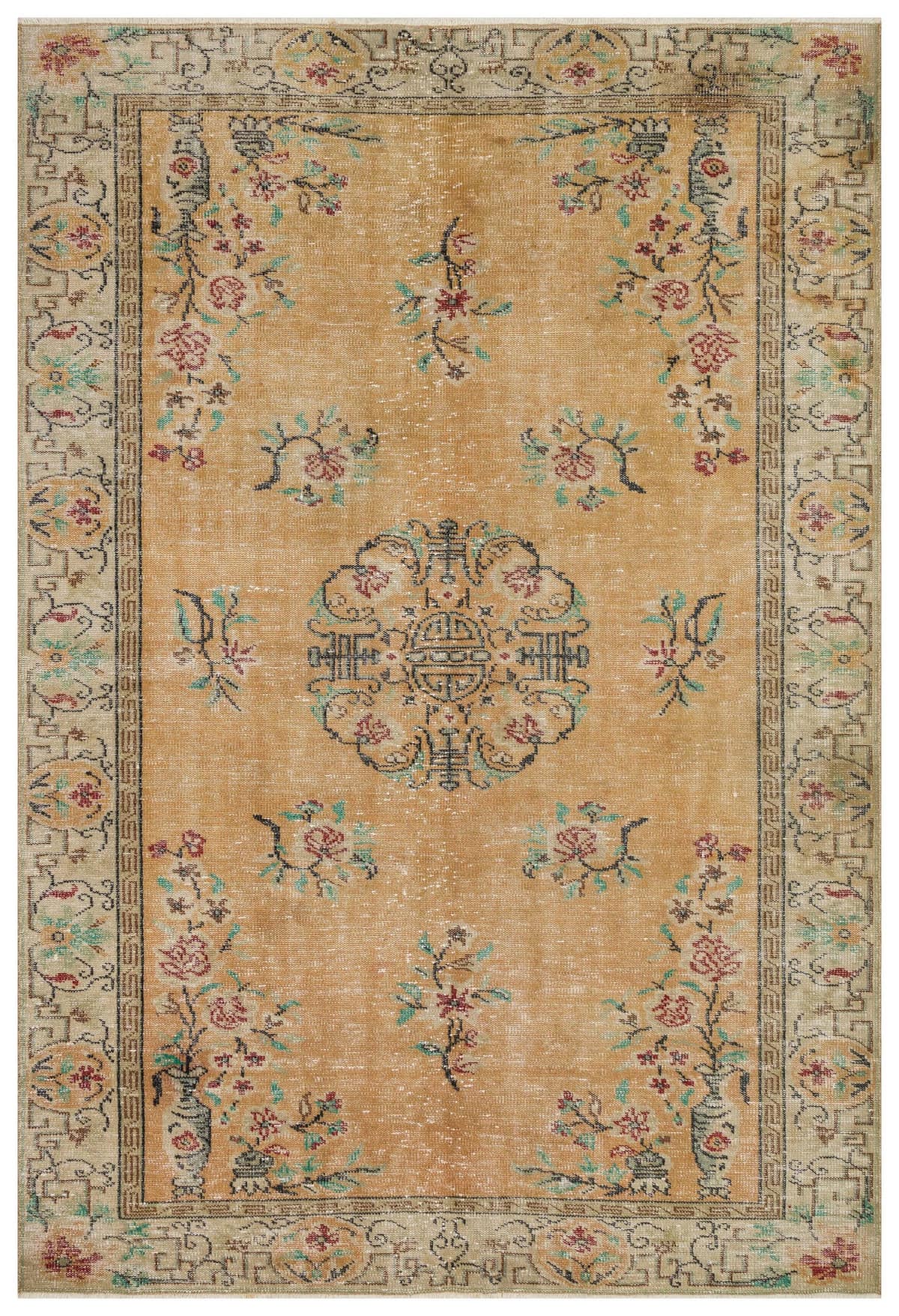 Classic, Modern, Vintage Hand-Woven Rug — detail view 2, handmade vintage rug