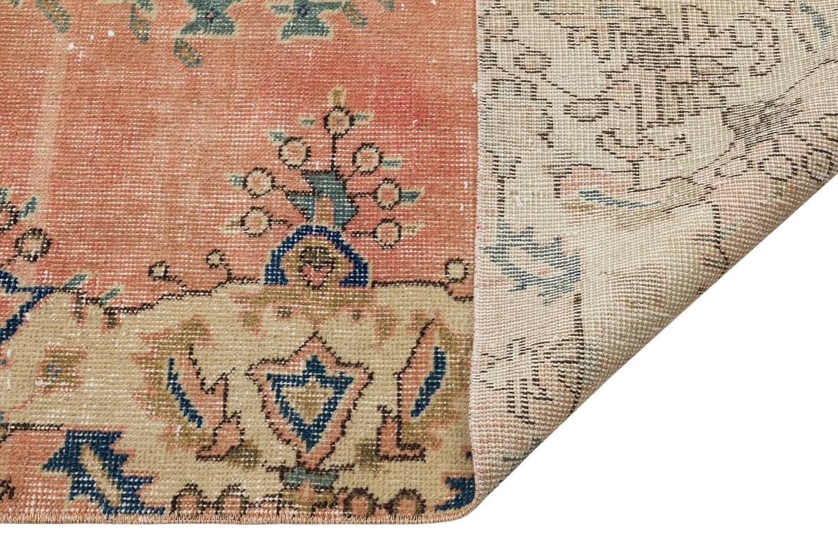 100% Wool Distressed Rug — detail view 4, handmade vintage rug