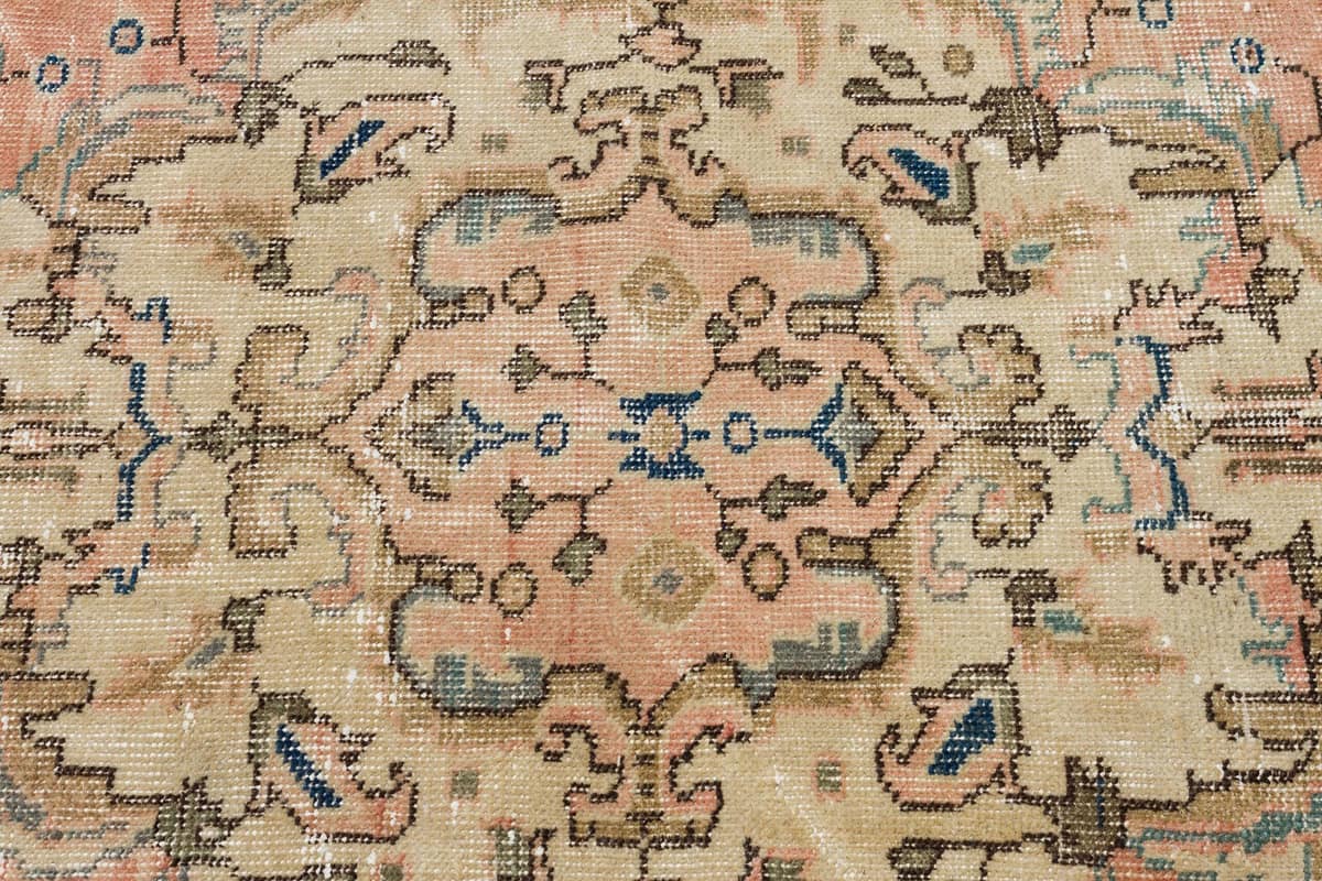 100% Wool Distressed Rug — detail view 5, handmade vintage rug