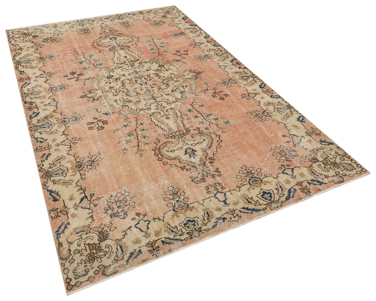 100% Wool Distressed Rug, vintage rug, Handmade, hand-knotted wool, size 170 × 280 cm, from Demirci