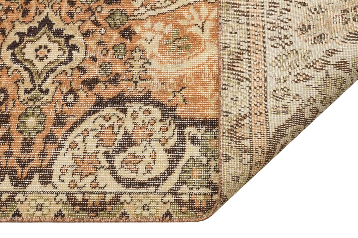 Distressed Hand-Woven Vintage Rug — detail view 4, handmade vintage rug