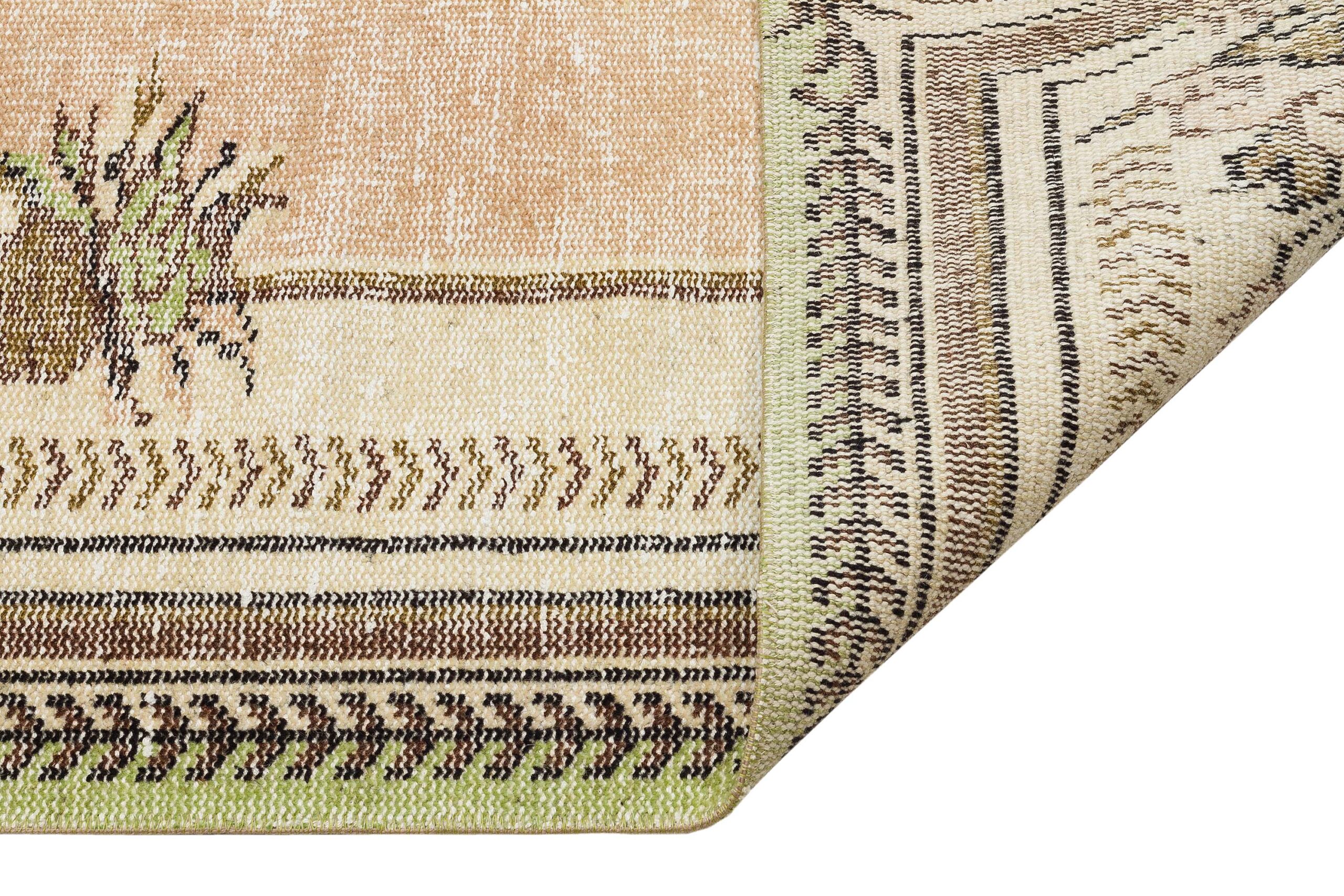 Vintage Distressed Handwoven Rug — detail view 3, handmade vintage rug