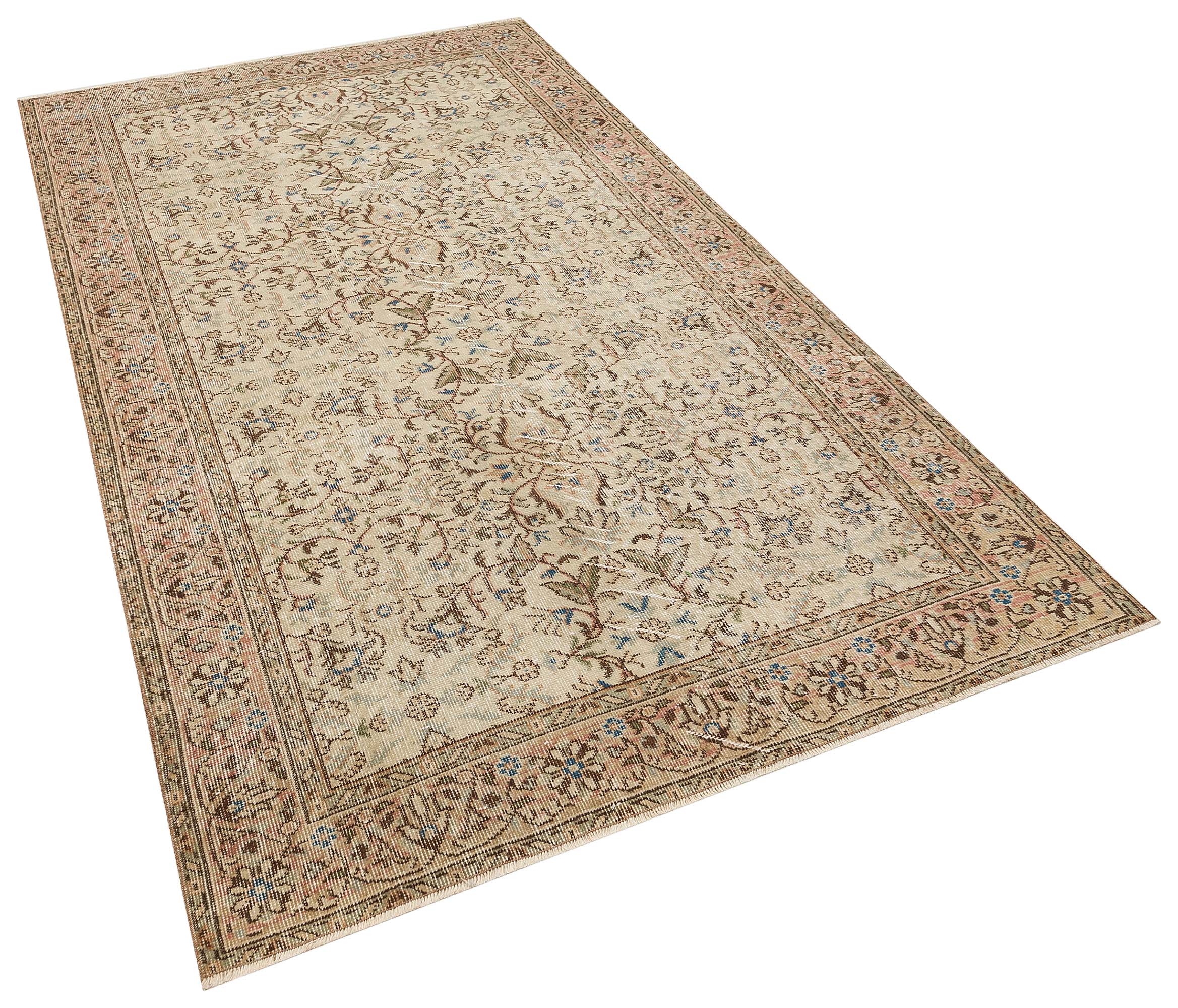 Vintage Hand-Woven Wool Rug, vintage rug, Handmade, hand-knotted silk, size 152 × 261 cm, from Manisa