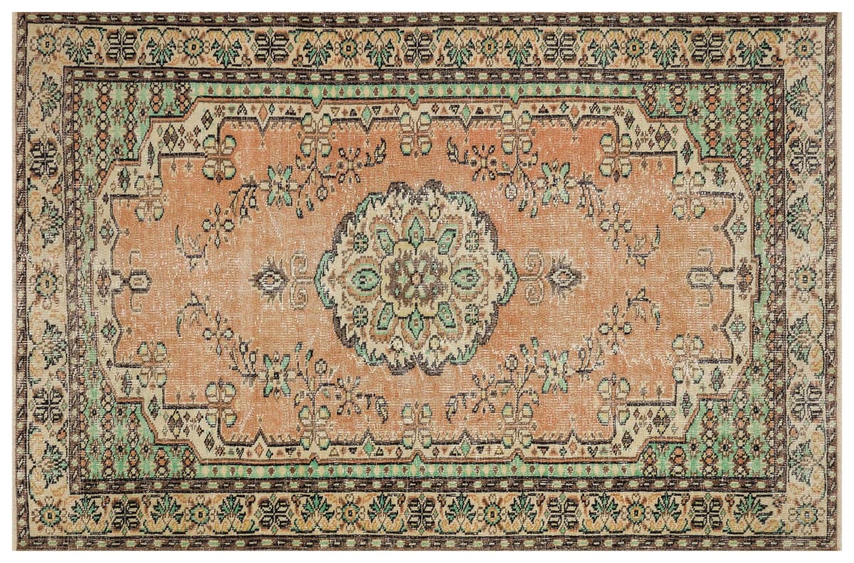 Authentic Hand-Woven Distressed Rug — detail view 3, handmade vintage rug