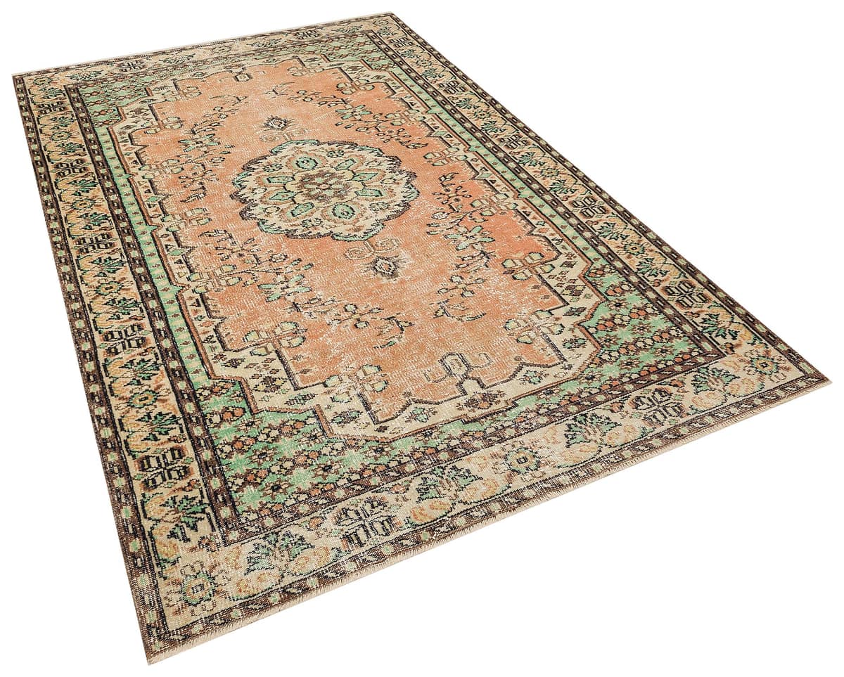 Authentic Hand-Woven Distressed Rug, vintage rug, Handmade, hand-knotted wool, size 169 × 258 cm, from Ladik