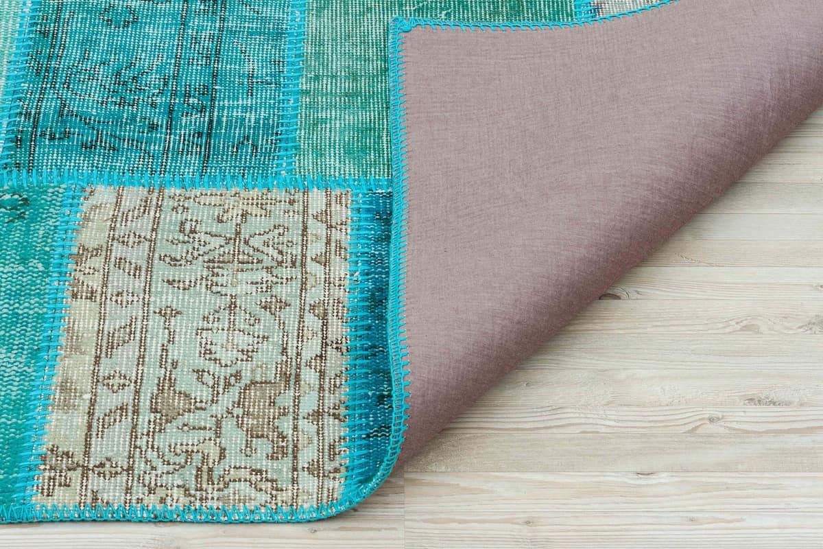 Handmade Antique Wool Rug — detail view 2, handmade vintage rug