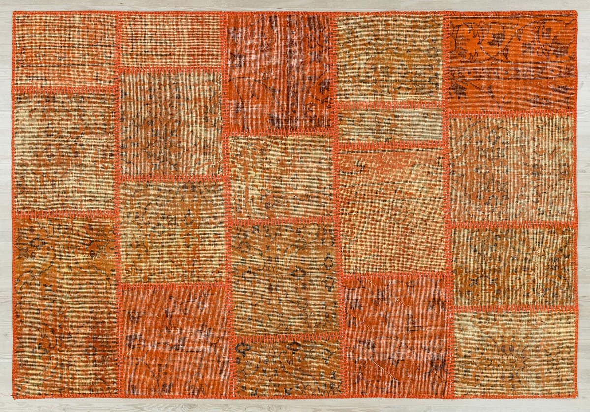 Vintage Patchwork Rug — detail view 2, handmade vintage rug