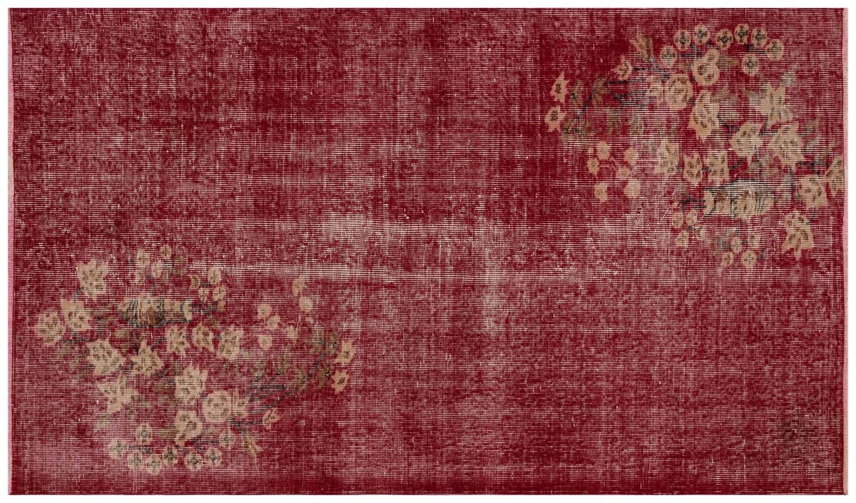 Vintage-Textured Distressed Rug — detail view 2, handmade vintage rug