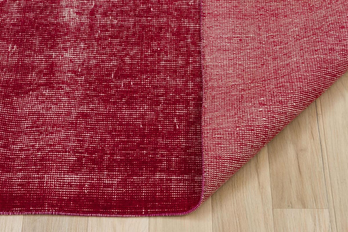 Vintage-Textured Distressed Rug — detail view 3, handmade vintage rug