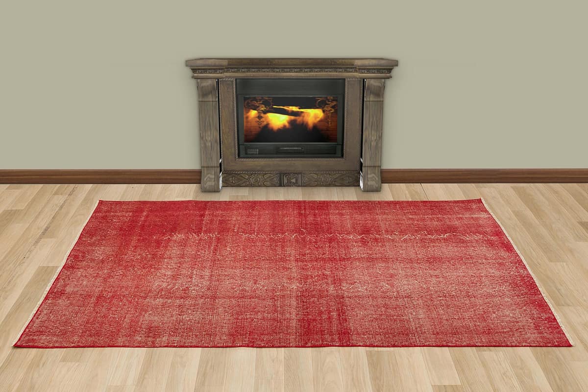 Vintage Hand-Woven Wool Rug, vintage rug, Handmade, hand-knotted wool, size 117 × 207 cm, from Bursa