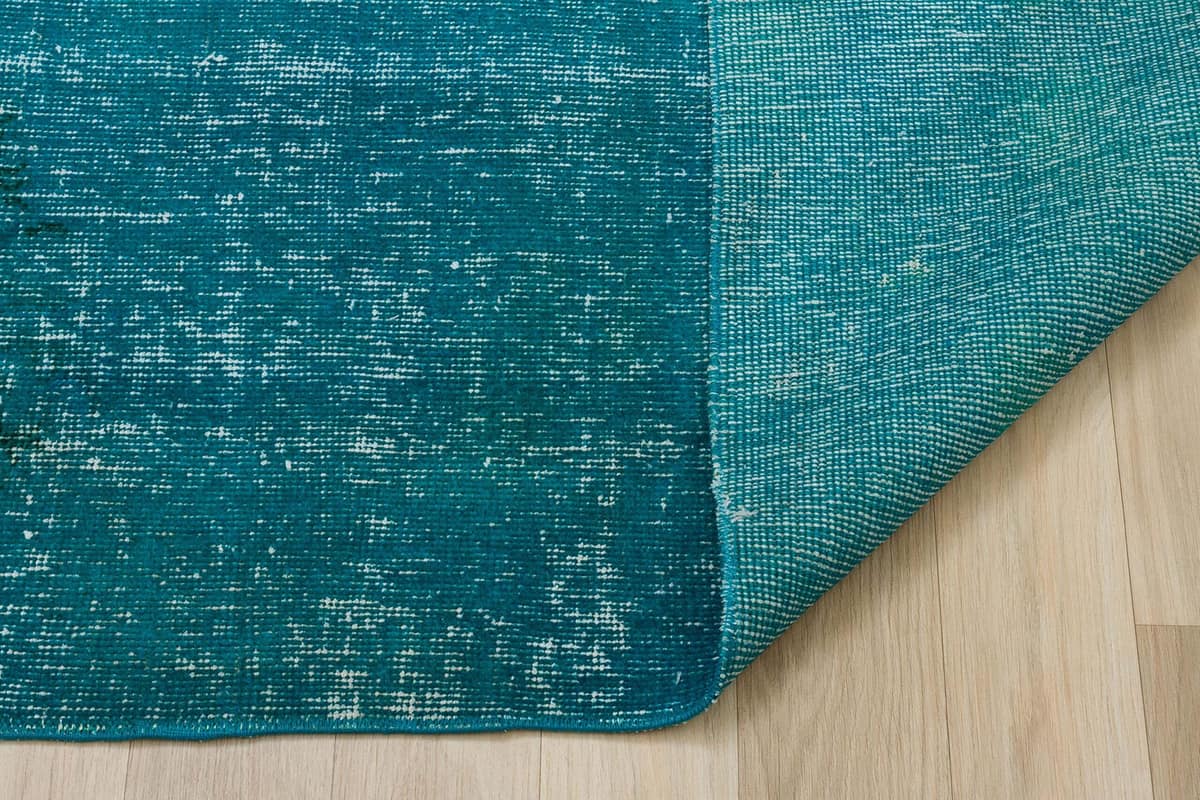 Vintage Distressed Hand-Knotted Rug — detail view 3, handmade vintage rug