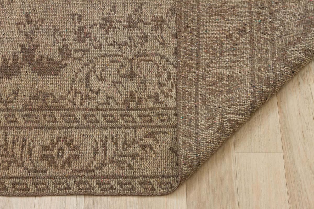 Handmade Antique Wool Rug — detail view 3, handmade vintage rug