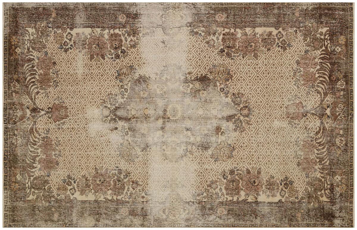 Distressed Vintage Rug — detail view 2, handmade vintage rug