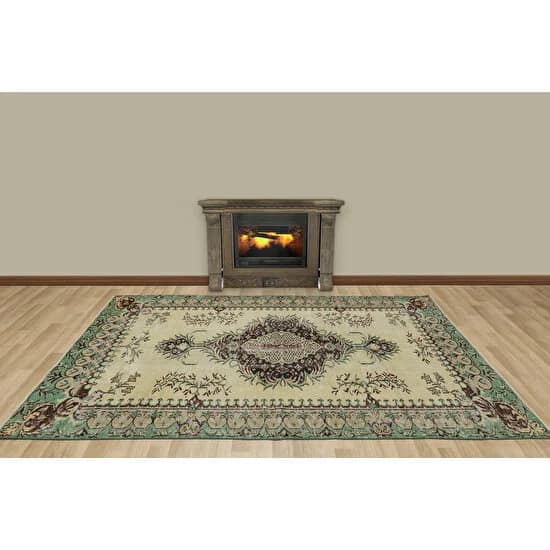Antique-Style Wool Rug, vintage rug, Handmade, hand-knotted wool & cotton, size 174 × 282 cm, from Milas