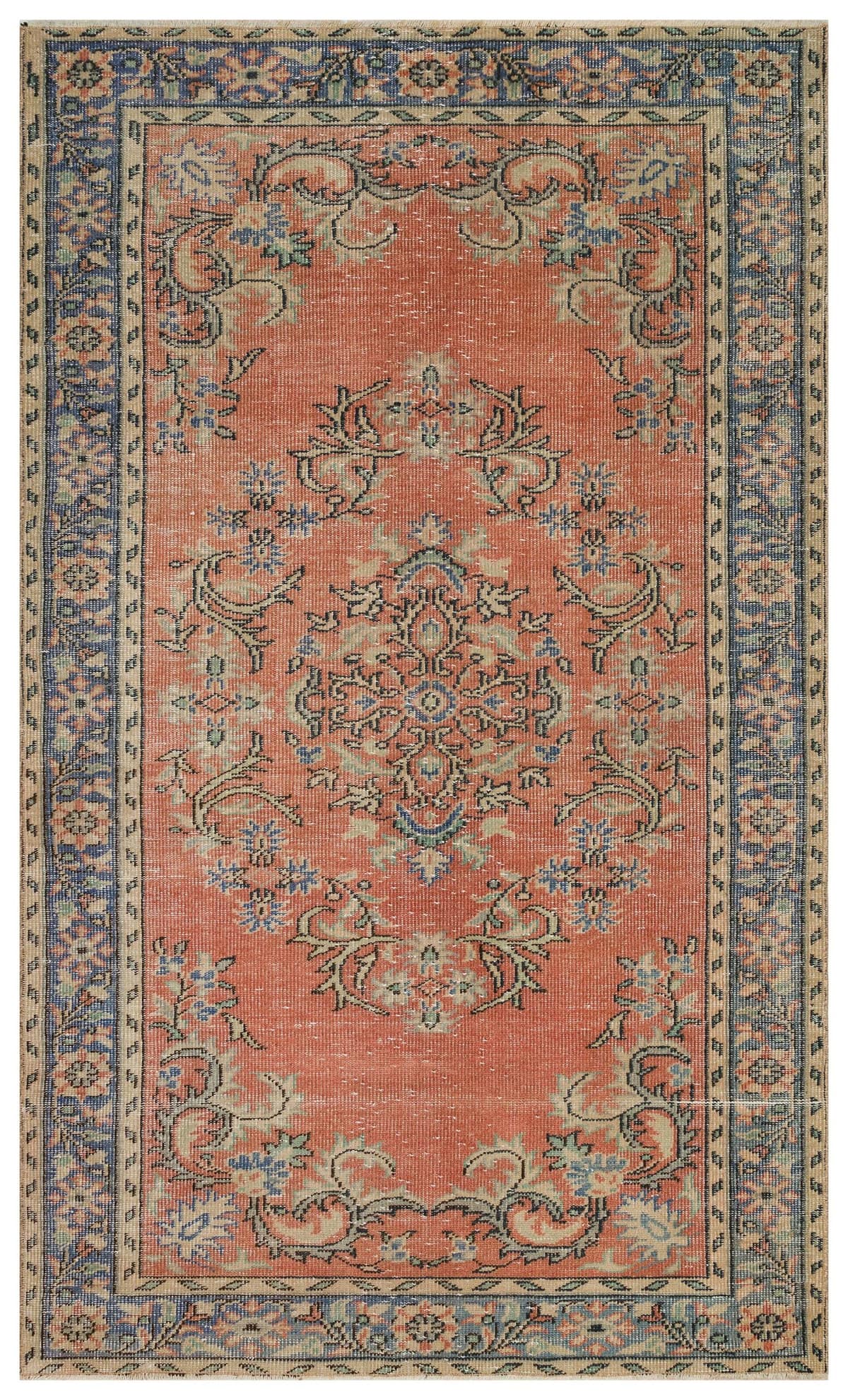 Vintage Distressed Hand-Knotted Rug — detail view 3, handmade vintage rug