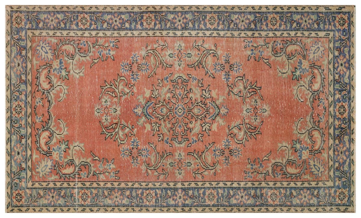 Vintage Distressed Hand-Knotted Rug — detail view 2, handmade vintage rug