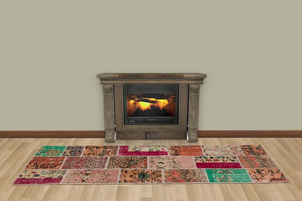 Handmade Antique Wool Rug, vintage rug, Handmade, hand-knotted silk, size 80 × 250 cm, from Van