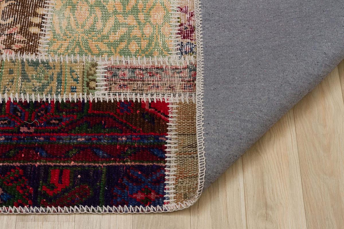 Vintage Patchwork Rug — detail view 3, handmade vintage rug