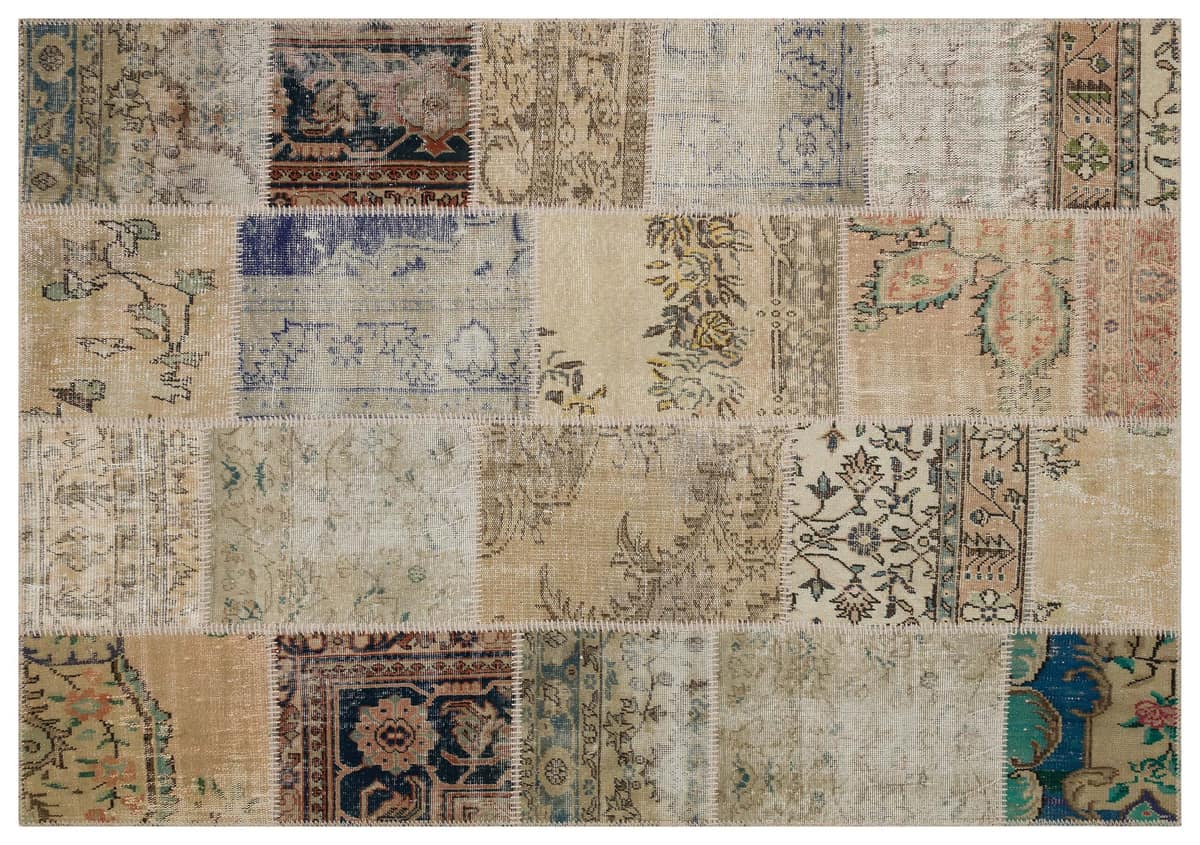 Antique-Style Wool Rug — detail view 2, handmade vintage rug