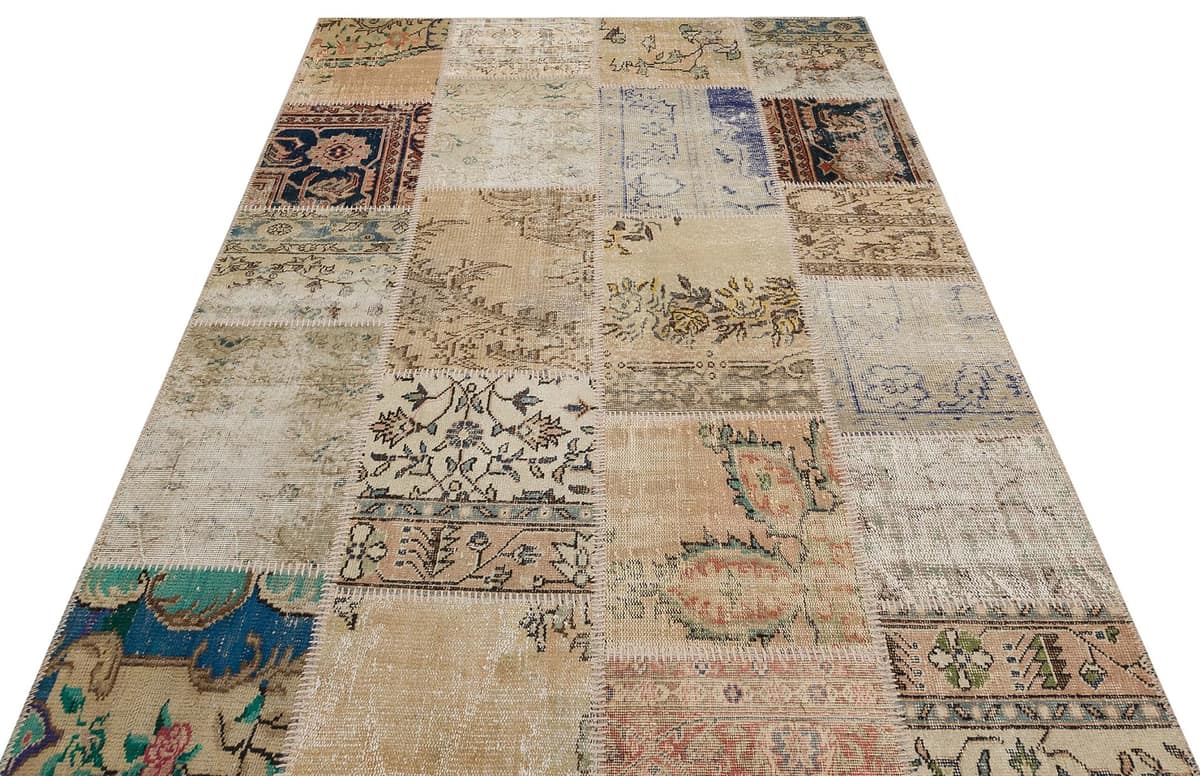 Antique-Style Wool Rug, vintage rug, Handmade, hand-knotted wool & cotton, size 160 × 230 cm, from Milas