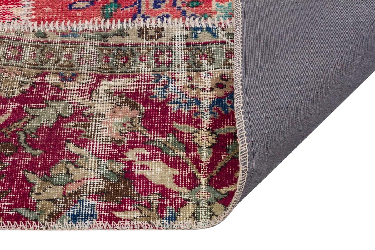 Antique Handwoven Wool Rug — detail view 3, handmade vintage rug