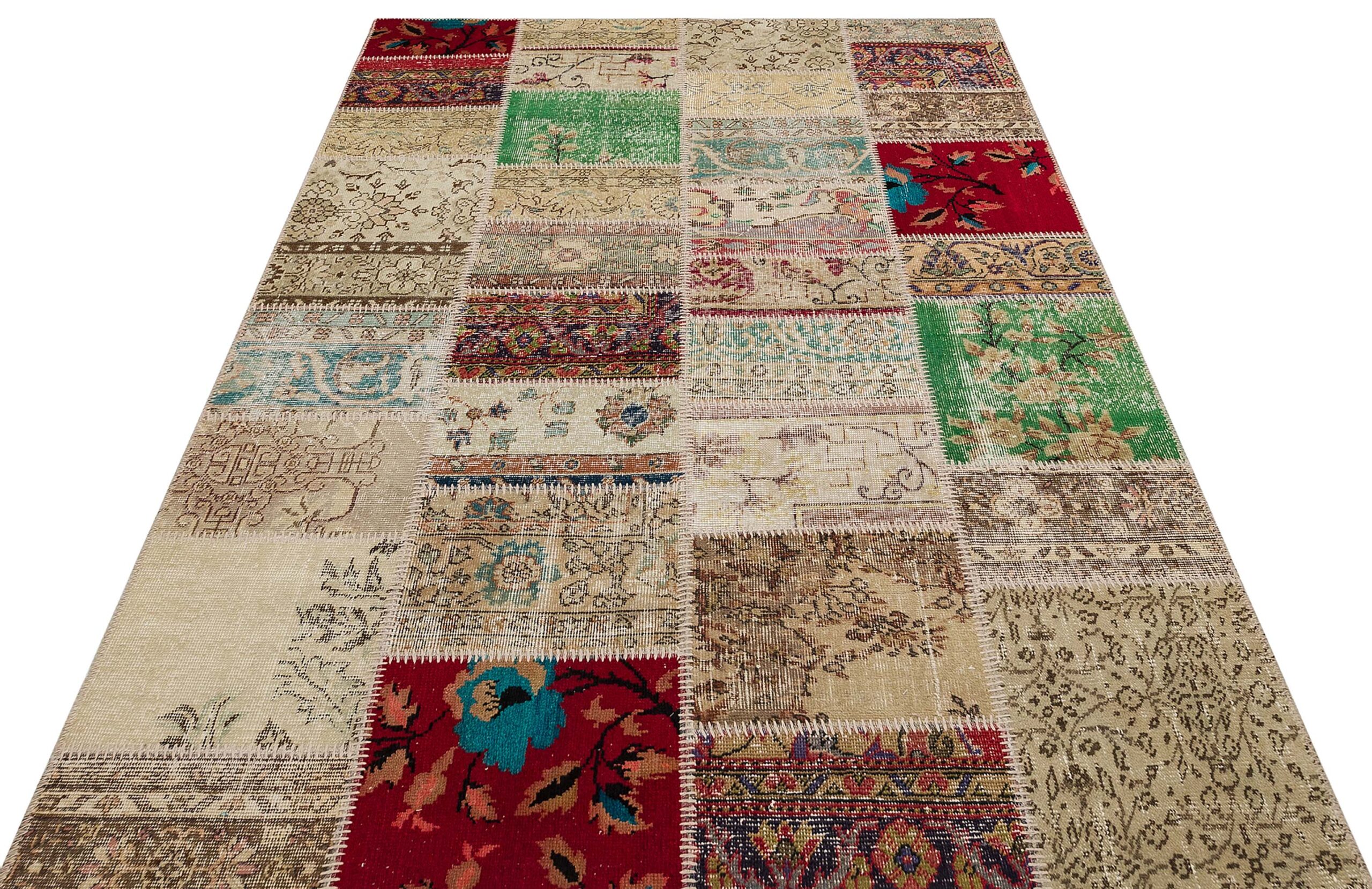 Handmade Antique Wool Rug, vintage rug, Handmade, hand-knotted wool, cotton & silk, size 160 × 230 cm, from Cappadocia
