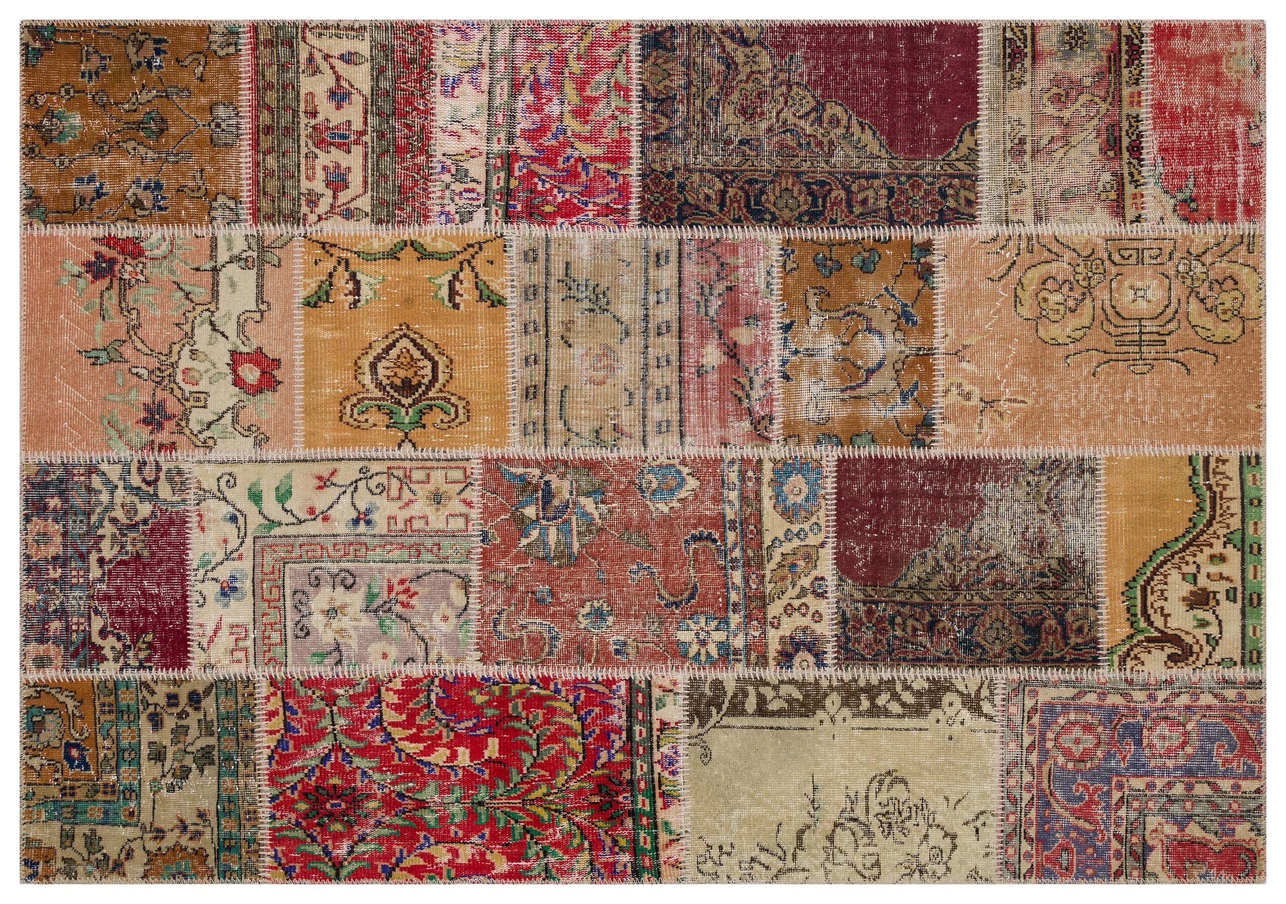 Antique-Style Wool Rug — detail view 2, handmade vintage rug