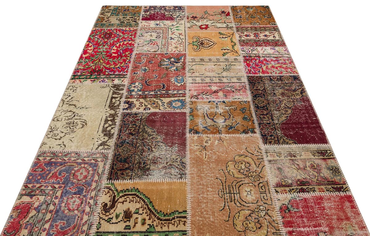 Antique-Style Wool Rug, vintage rug, Handmade, hand-knotted wool & silk, size 160 × 230 cm, from Anatolia
