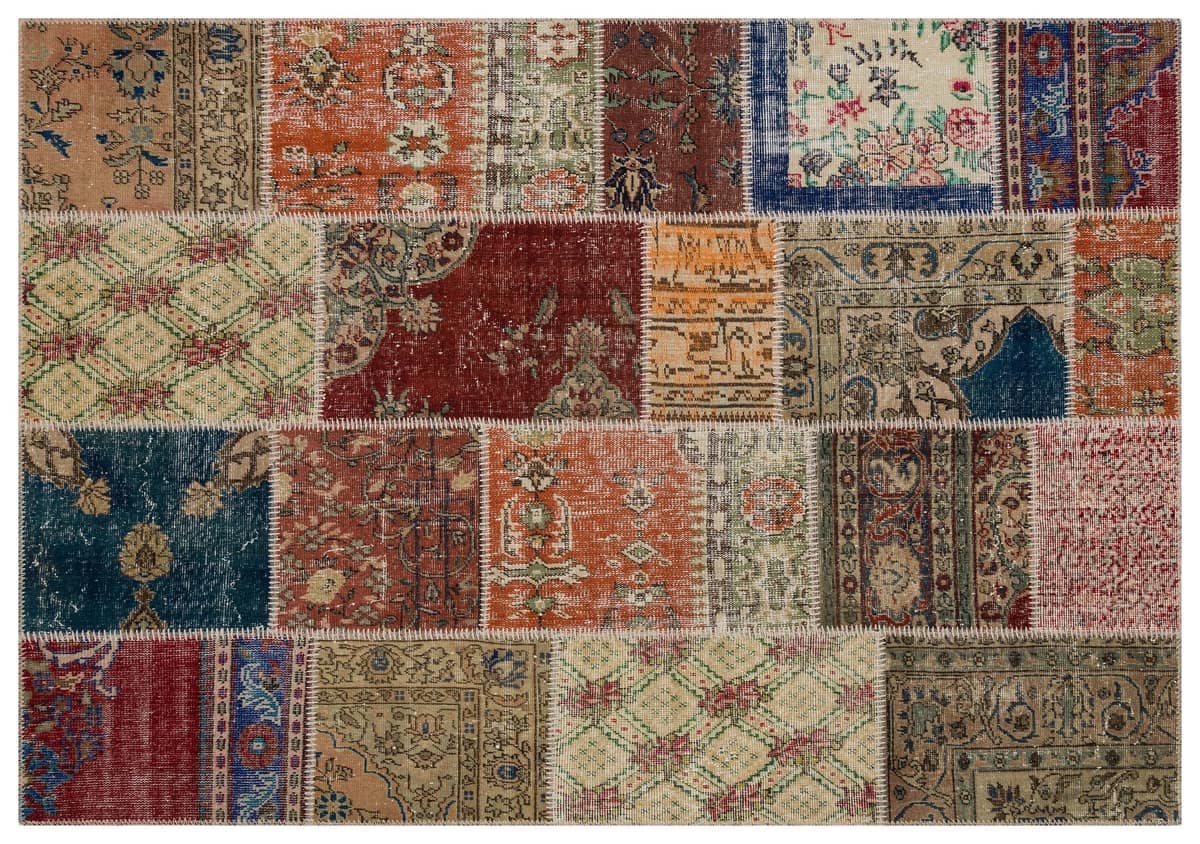 Handmade Antique Wool Rug — detail view 2, handmade vintage rug