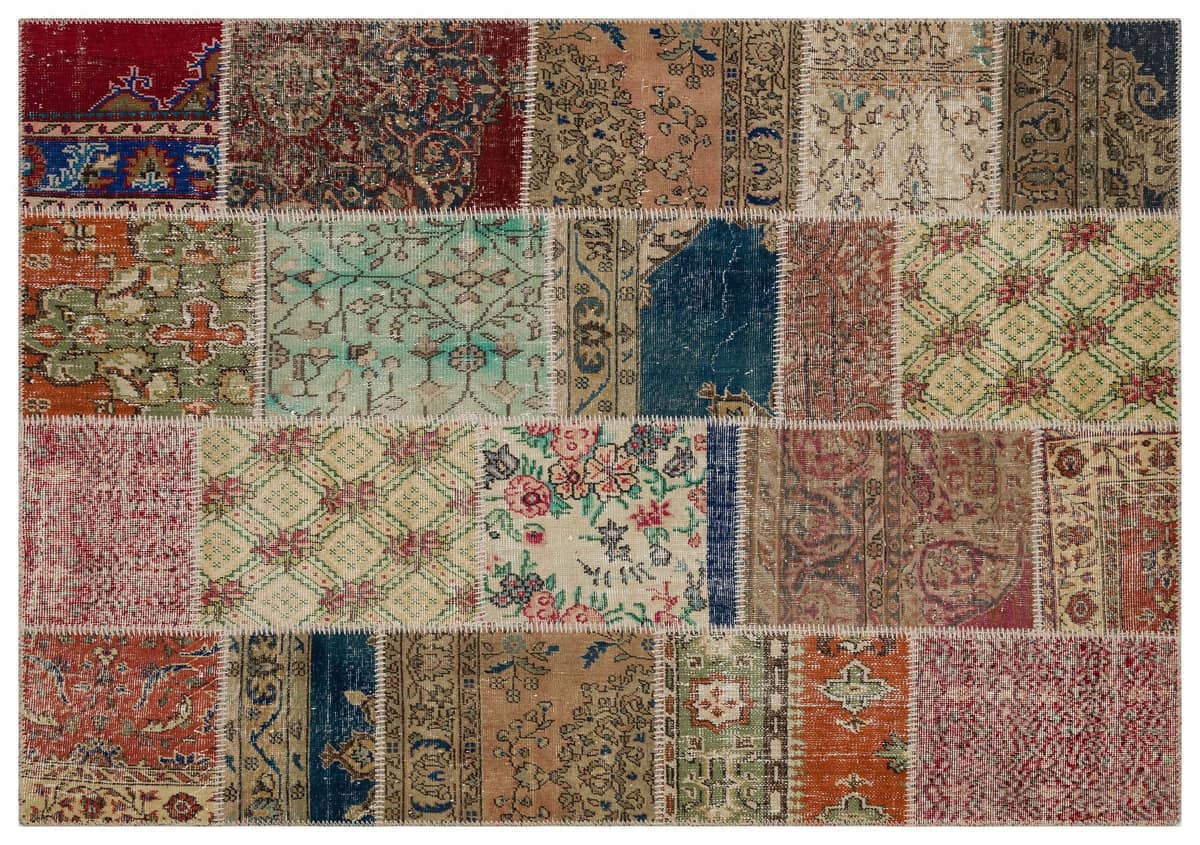 Vintage Hand-Woven Wool Rug — detail view 2, handmade vintage rug