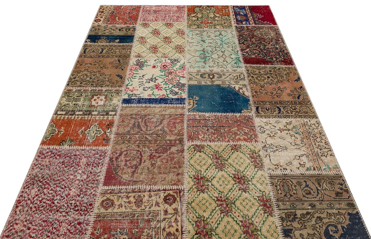 Vintage Hand-Woven Wool Rug, vintage rug, Handmade, hand-knotted silk, size 160 × 230 cm, from Manisa