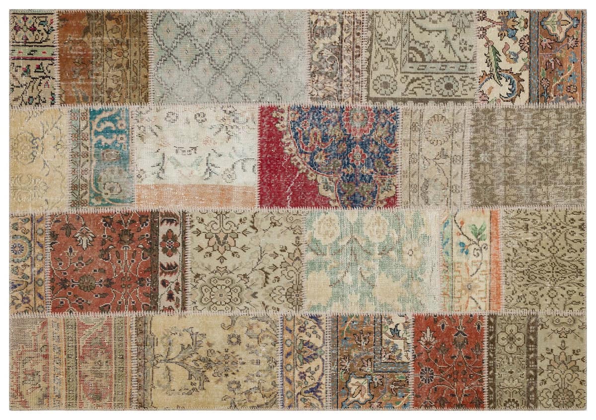 Antique Hand-Woven Wool Rug — detail view 2, handmade vintage rug