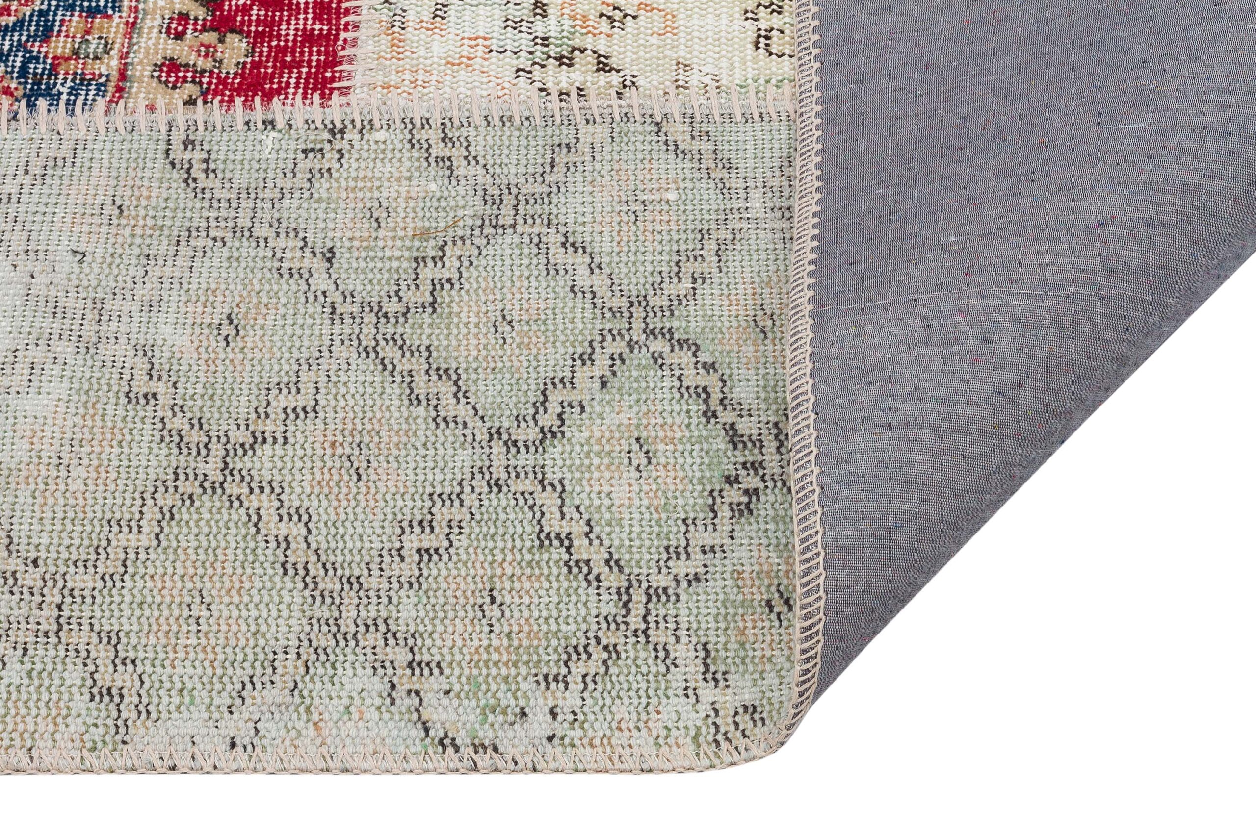 Antique Hand-Woven Wool Rug — detail view 3, handmade vintage rug