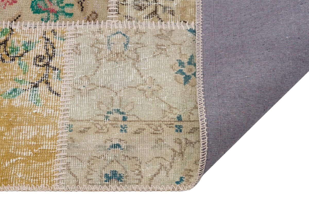 Vintage Patchwork Rug — detail view 3, handmade vintage rug