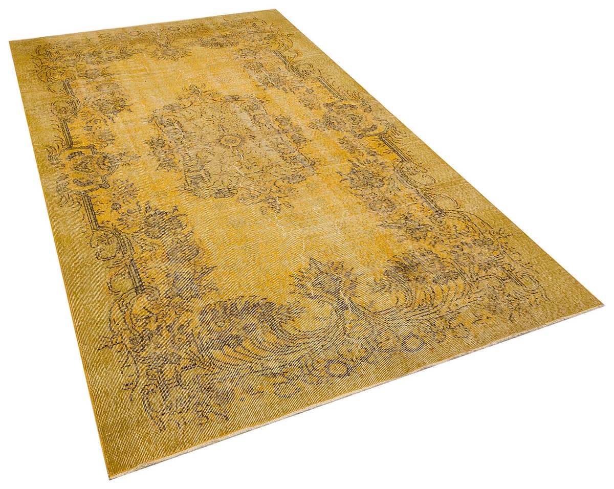 Vintage Distressed Hand-Knotted Rug, vintage rug, Handmade, hand-knotted wool & cotton, size 168 × 290 cm, from Yahyalı