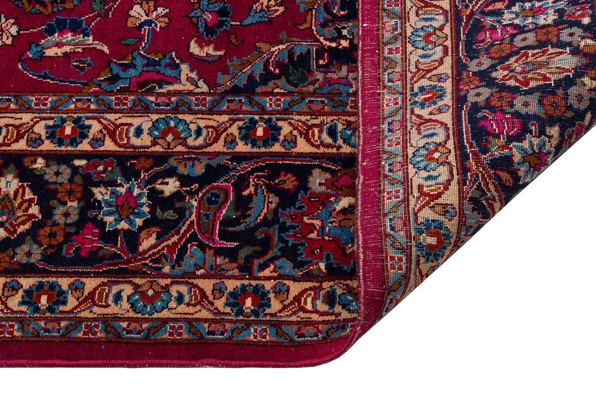 Vintage-Style Distressed Iranian Rug — detail view 2, handmade vintage rug