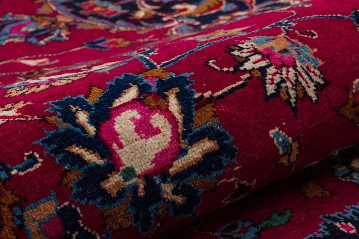 Vintage-Style Distressed Iranian Rug — detail view 3, handmade vintage rug