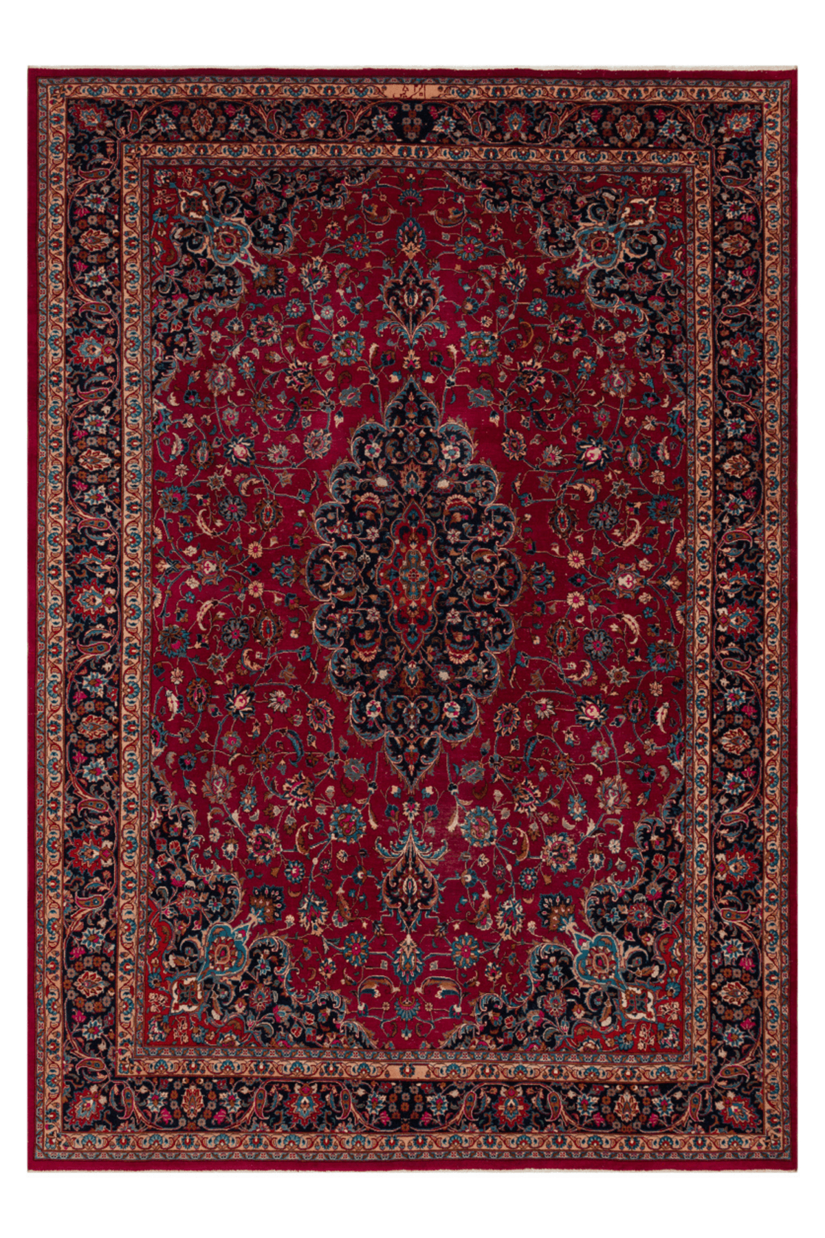 Vintage-Style Distressed Iranian Rug — detail view 5, handmade vintage rug