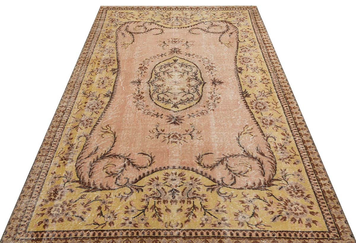 Vintage Distressed Hand-Knotted Rug, vintage rug, Handmade, hand-knotted cotton, size 155 × 267 cm, from Demirci
