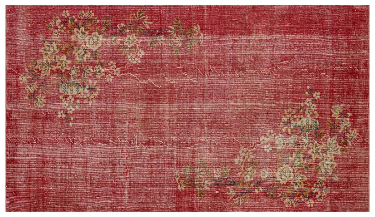 The Melancholy of Times Long Past: Distressed Vintage Rug — detail view 3, handmade vintage rug