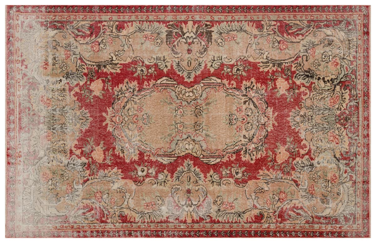 Principle and Legend Distressed Vintage Rug — detail view 2, handmade vintage rug
